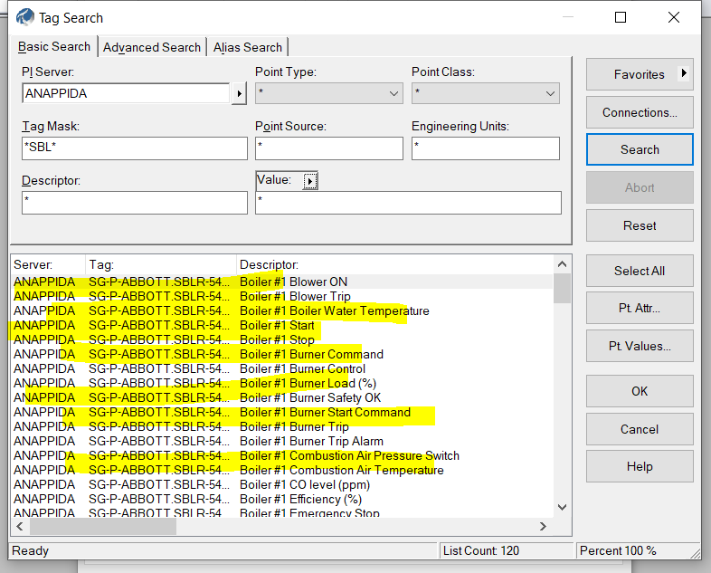Hide decommissioned PI tags in the PI system